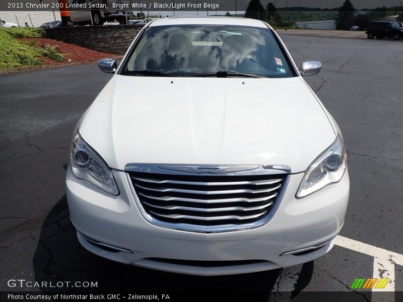 Bright White / Black/Light Frost Beige 2013 Chrysler 200 Limited Sedan