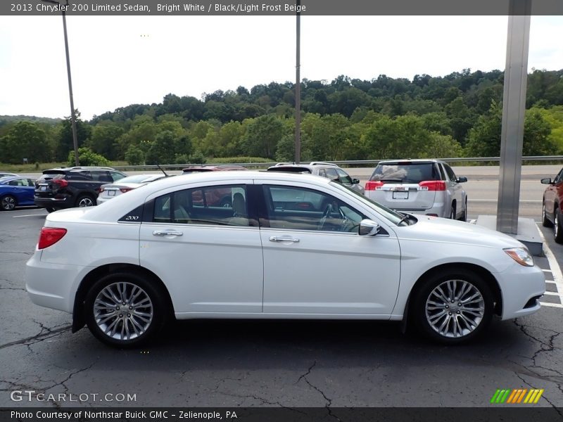 Bright White / Black/Light Frost Beige 2013 Chrysler 200 Limited Sedan
