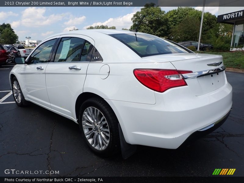 Bright White / Black/Light Frost Beige 2013 Chrysler 200 Limited Sedan