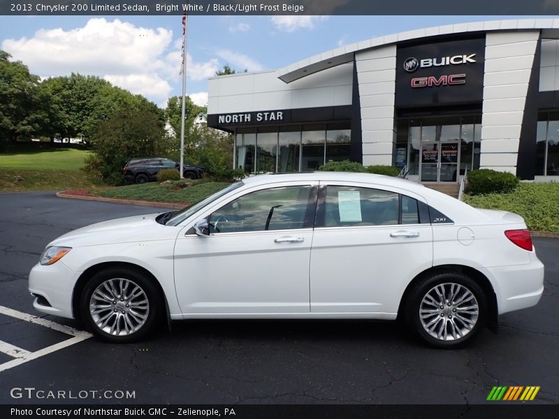 Bright White / Black/Light Frost Beige 2013 Chrysler 200 Limited Sedan