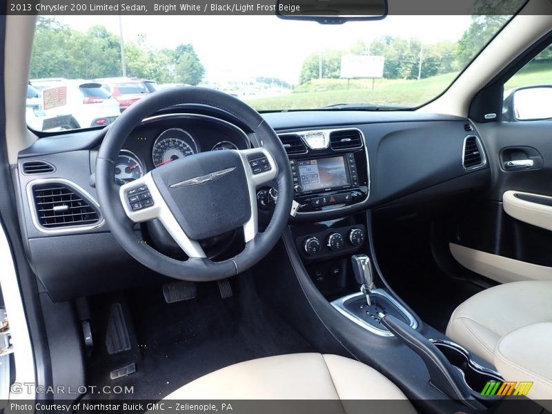 Bright White / Black/Light Frost Beige 2013 Chrysler 200 Limited Sedan
