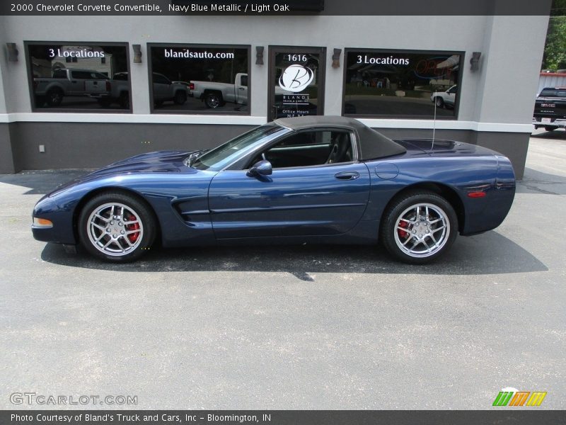 Navy Blue Metallic / Light Oak 2000 Chevrolet Corvette Convertible