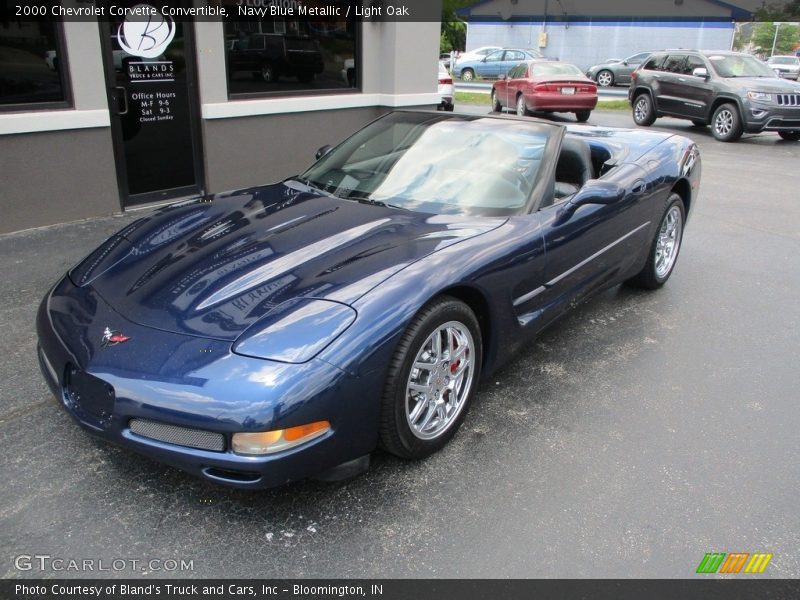Navy Blue Metallic / Light Oak 2000 Chevrolet Corvette Convertible