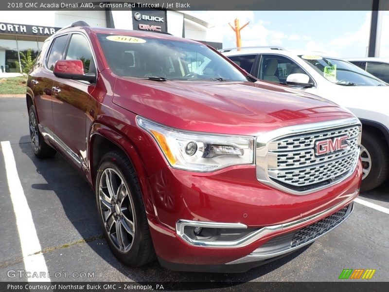 Crimson Red Tintcoat / Jet Black 2018 GMC Acadia Denali AWD