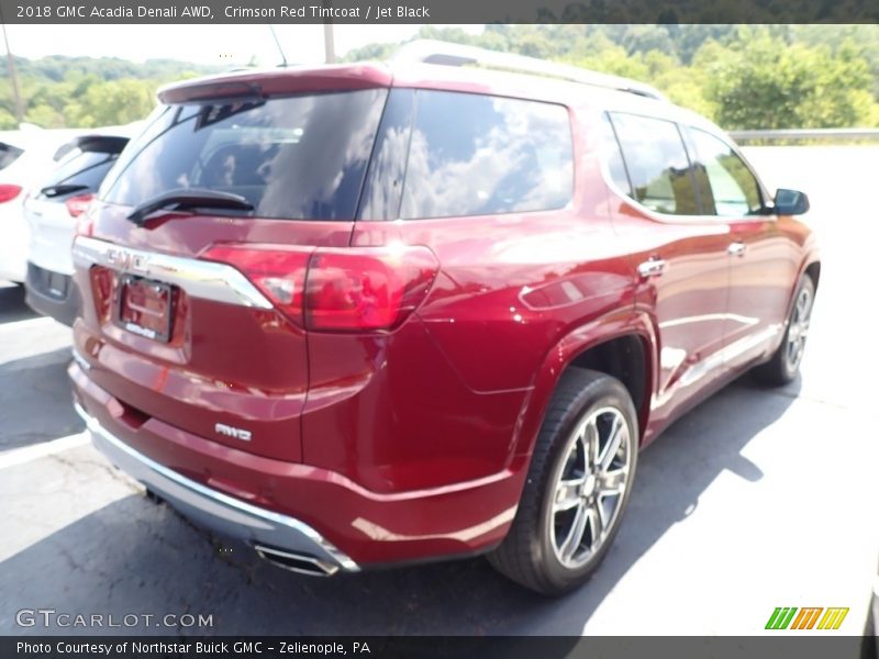 Crimson Red Tintcoat / Jet Black 2018 GMC Acadia Denali AWD