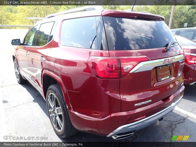 Crimson Red Tintcoat / Jet Black 2018 GMC Acadia Denali AWD