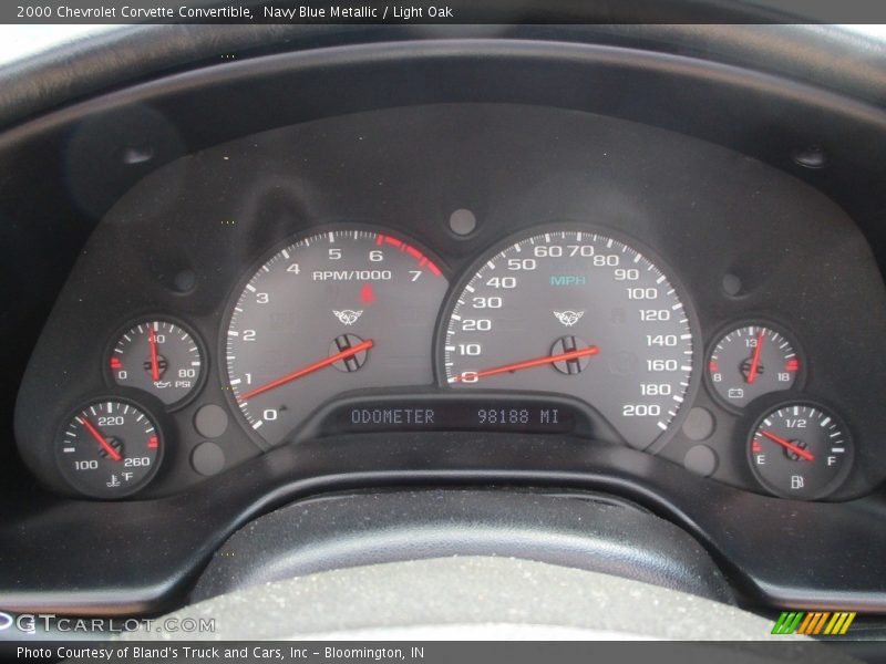 Navy Blue Metallic / Light Oak 2000 Chevrolet Corvette Convertible