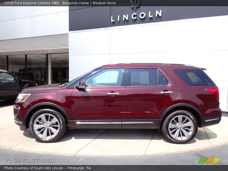 Burgundy Velvet / Medium Stone 2018 Ford Explorer Limited 4WD