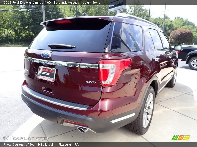 Burgundy Velvet / Medium Stone 2018 Ford Explorer Limited 4WD