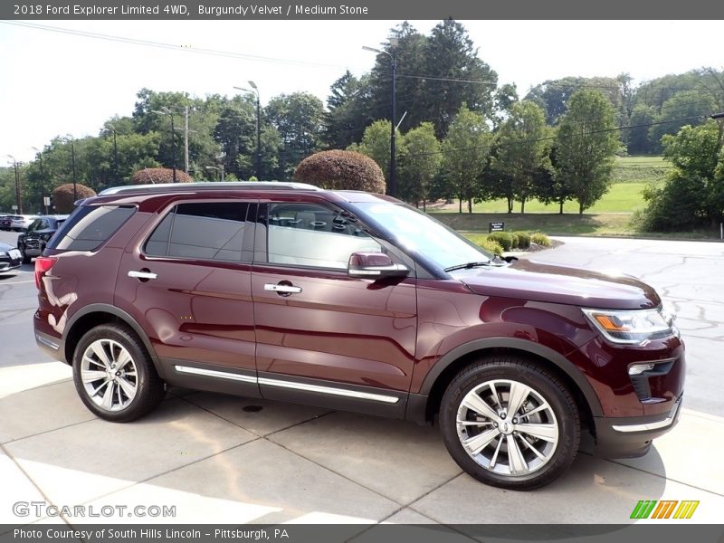 Burgundy Velvet / Medium Stone 2018 Ford Explorer Limited 4WD