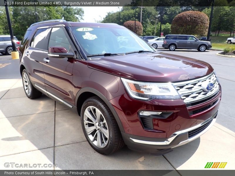 Burgundy Velvet / Medium Stone 2018 Ford Explorer Limited 4WD