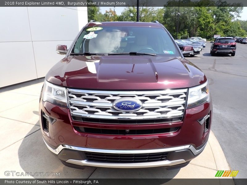 Burgundy Velvet / Medium Stone 2018 Ford Explorer Limited 4WD