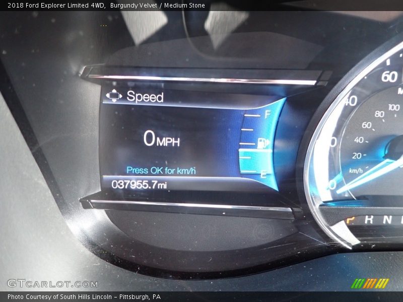 Burgundy Velvet / Medium Stone 2018 Ford Explorer Limited 4WD