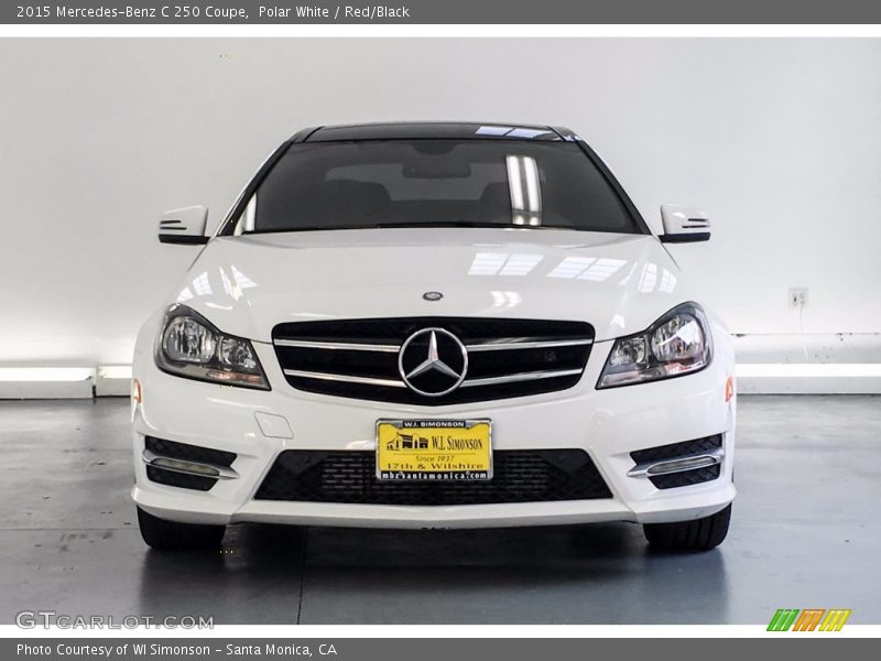 Polar White / Red/Black 2015 Mercedes-Benz C 250 Coupe