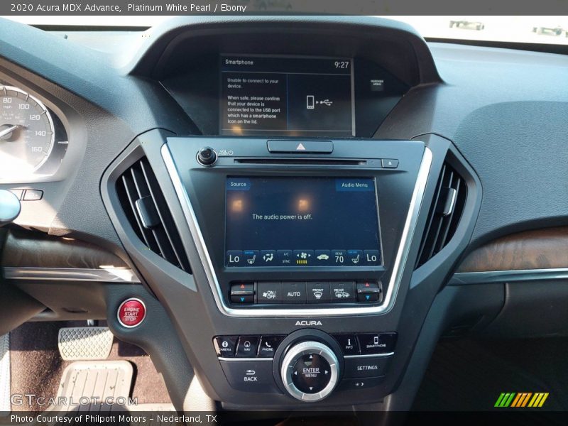 Platinum White Pearl / Ebony 2020 Acura MDX Advance