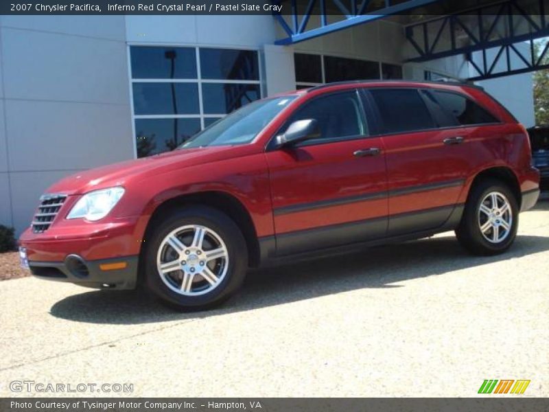 Inferno Red Crystal Pearl / Pastel Slate Gray 2007 Chrysler Pacifica