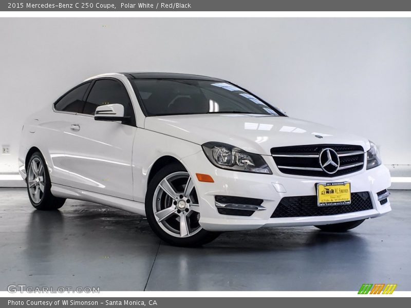 Polar White / Red/Black 2015 Mercedes-Benz C 250 Coupe