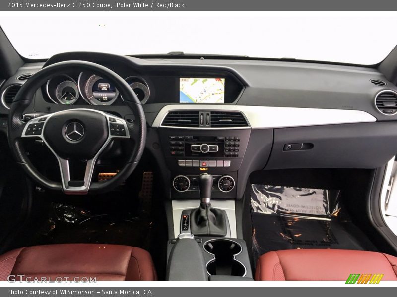 Polar White / Red/Black 2015 Mercedes-Benz C 250 Coupe
