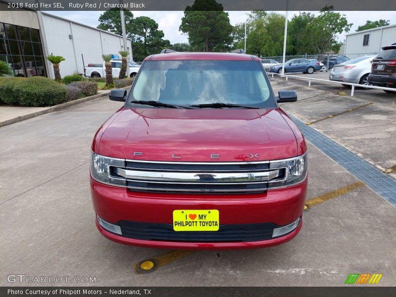 Ruby Red / Charcoal Black 2018 Ford Flex SEL
