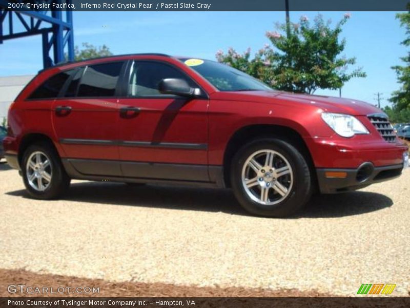 Inferno Red Crystal Pearl / Pastel Slate Gray 2007 Chrysler Pacifica