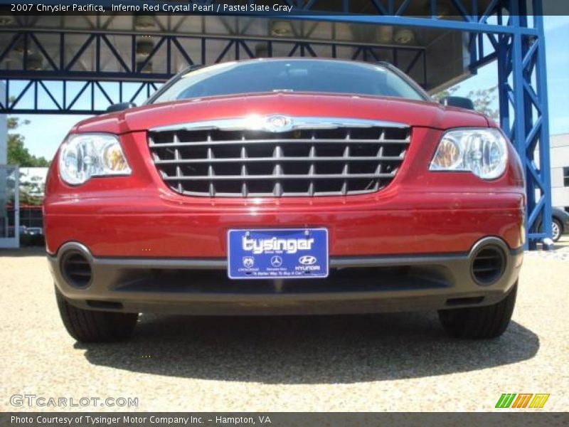 Inferno Red Crystal Pearl / Pastel Slate Gray 2007 Chrysler Pacifica