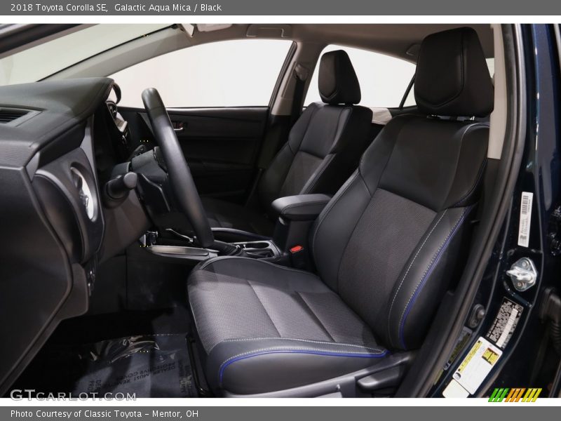 Galactic Aqua Mica / Black 2018 Toyota Corolla SE