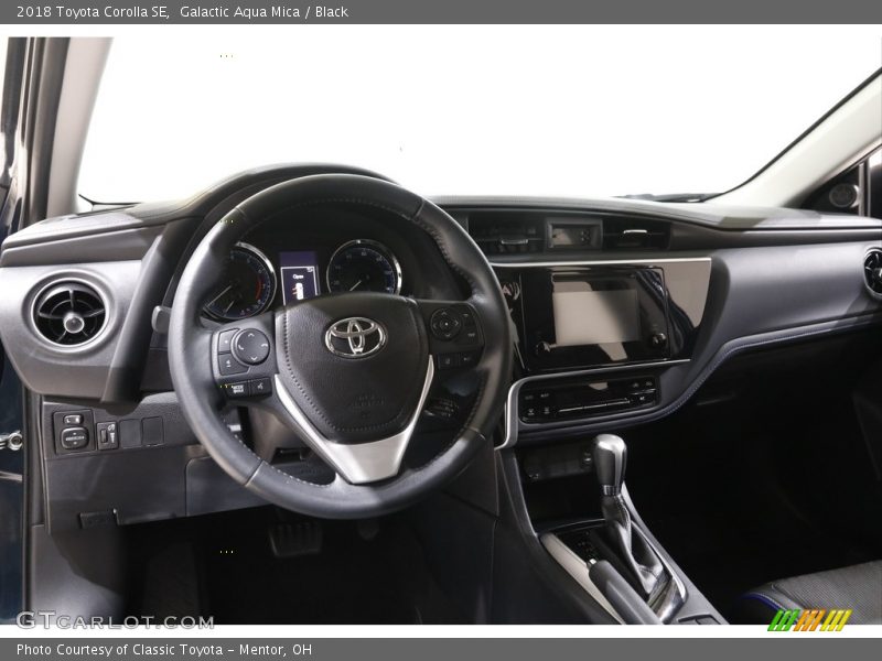 Galactic Aqua Mica / Black 2018 Toyota Corolla SE