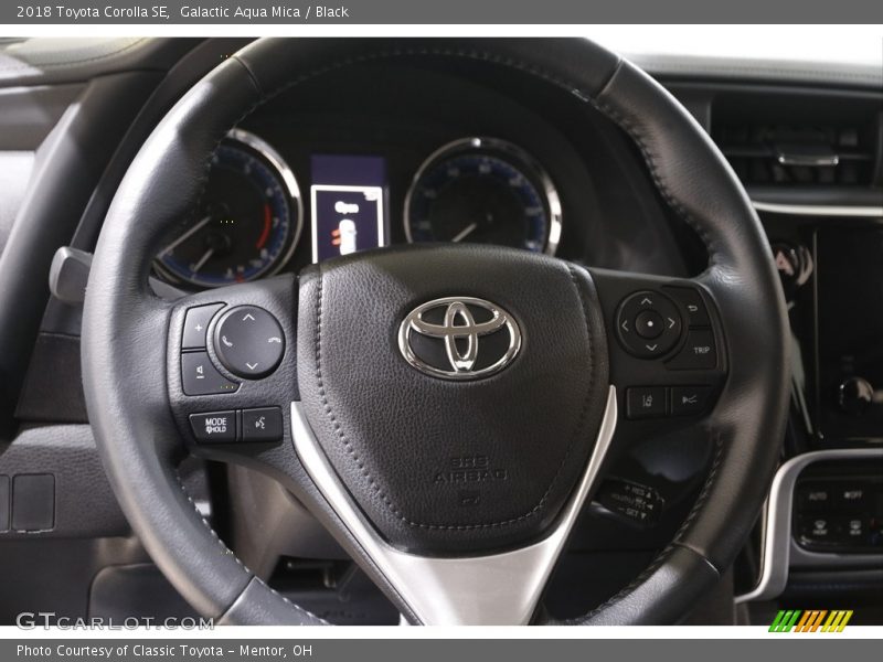 Galactic Aqua Mica / Black 2018 Toyota Corolla SE