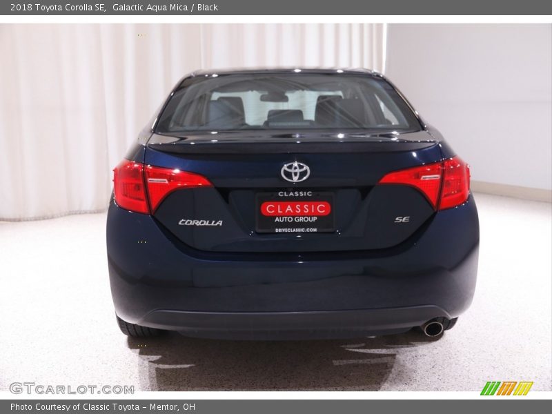 Galactic Aqua Mica / Black 2018 Toyota Corolla SE