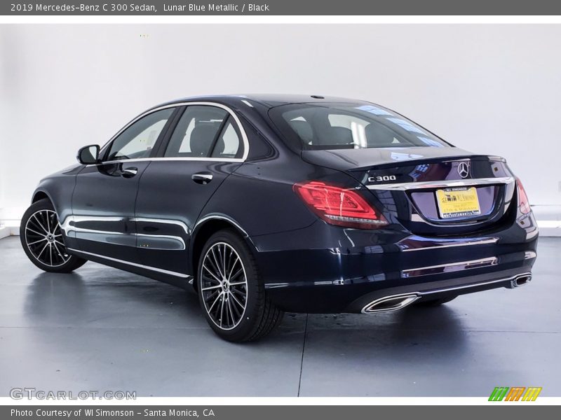 Lunar Blue Metallic / Black 2019 Mercedes-Benz C 300 Sedan