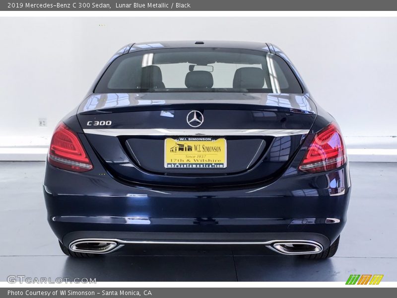 Lunar Blue Metallic / Black 2019 Mercedes-Benz C 300 Sedan