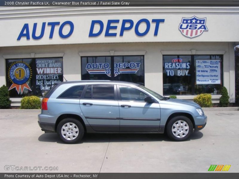 Clearwater Blue Pearlcoat / Pastel Slate Gray 2008 Chrysler Pacifica LX