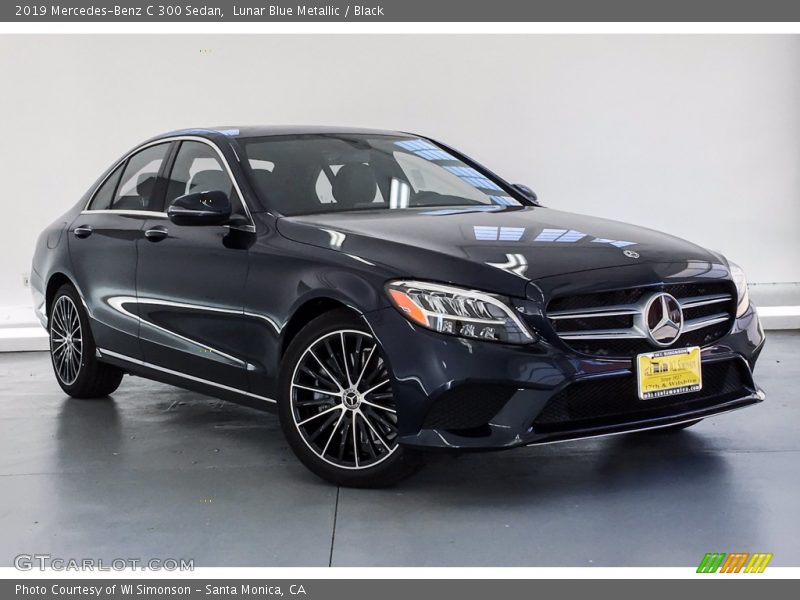 Lunar Blue Metallic / Black 2019 Mercedes-Benz C 300 Sedan