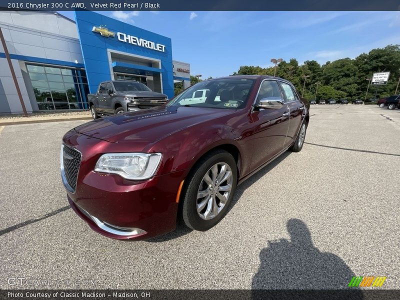 Velvet Red Pearl / Black 2016 Chrysler 300 C AWD