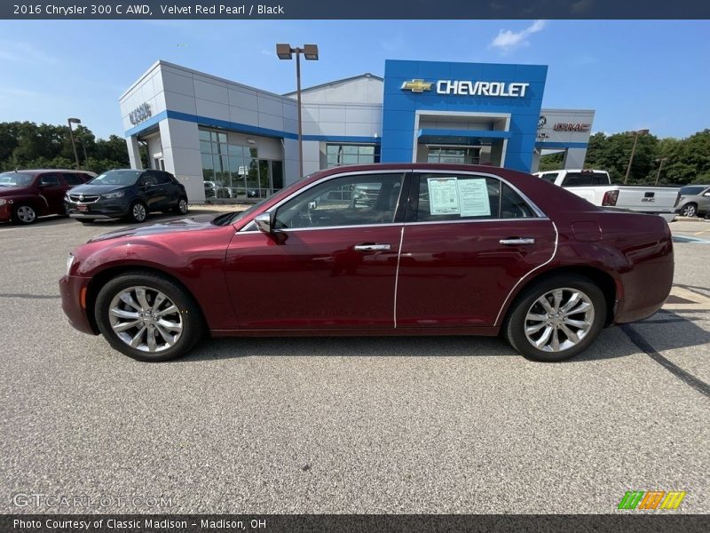 Velvet Red Pearl / Black 2016 Chrysler 300 C AWD