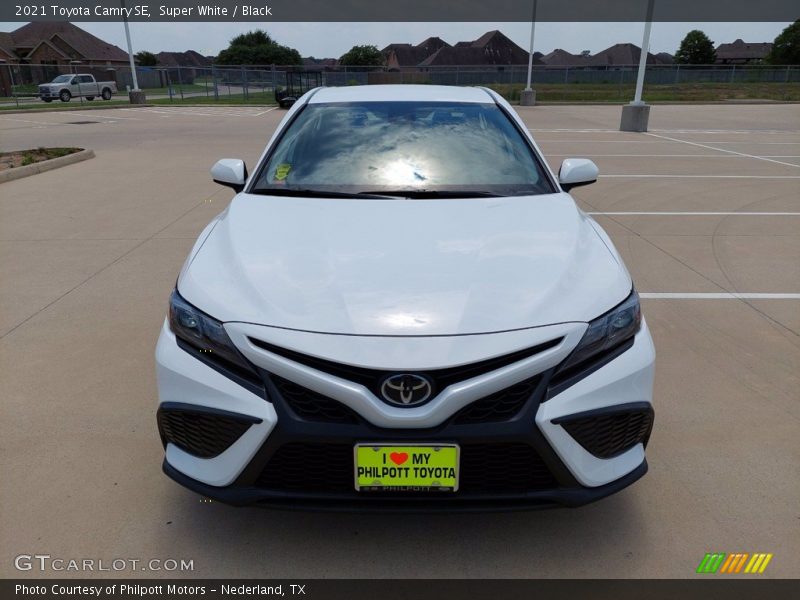 Super White / Black 2021 Toyota Camry SE