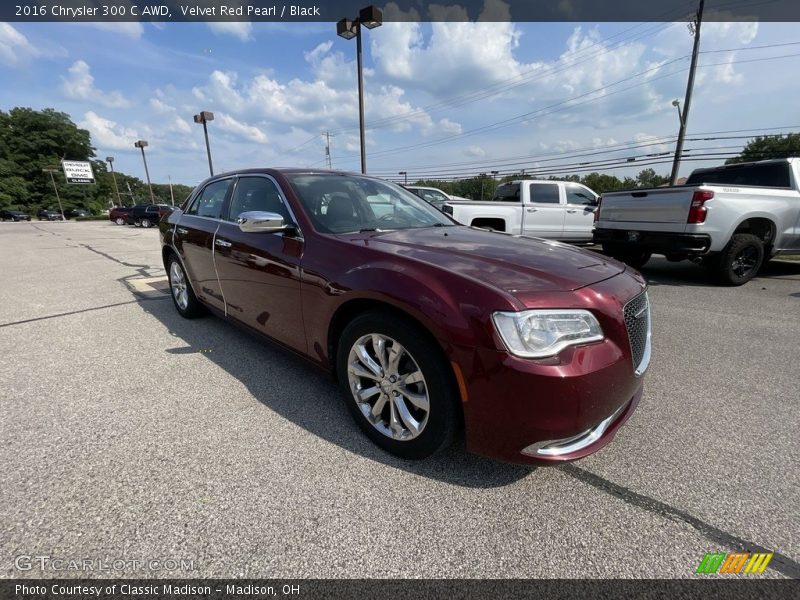 Velvet Red Pearl / Black 2016 Chrysler 300 C AWD
