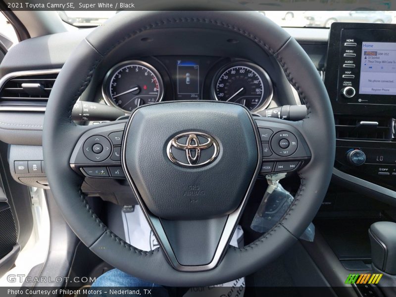 Super White / Black 2021 Toyota Camry SE