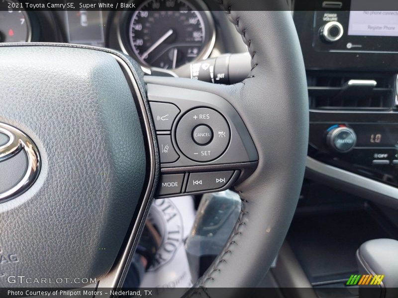Super White / Black 2021 Toyota Camry SE