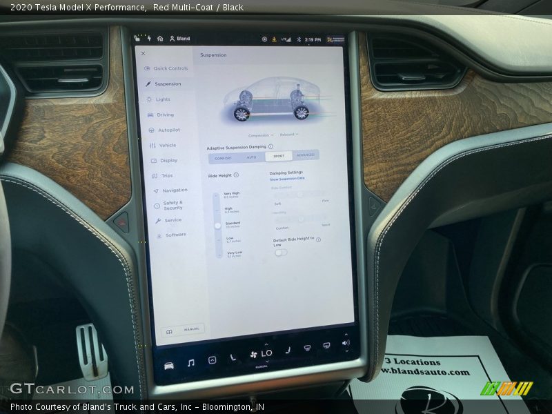 Controls of 2020 Model X Performance