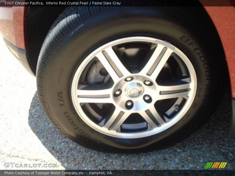 Inferno Red Crystal Pearl / Pastel Slate Gray 2007 Chrysler Pacifica