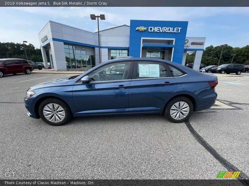 Blue Silk Metallic / Storm Gray 2019 Volkswagen Jetta S