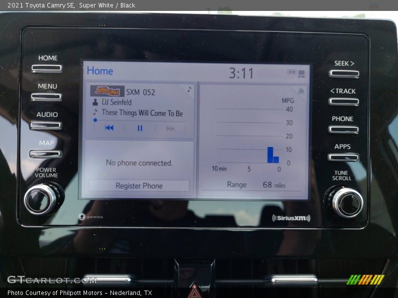 Super White / Black 2021 Toyota Camry SE