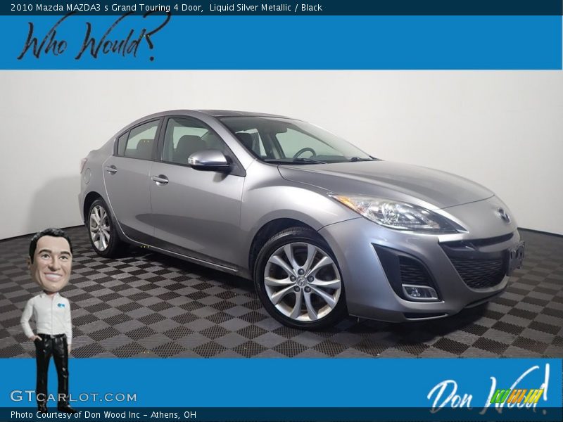 Liquid Silver Metallic / Black 2010 Mazda MAZDA3 s Grand Touring 4 Door