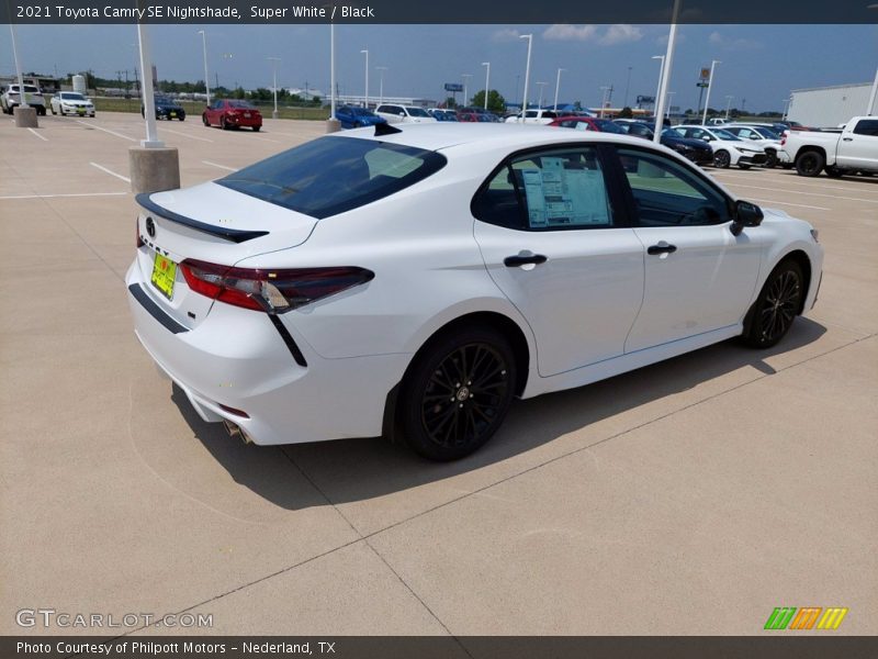Super White / Black 2021 Toyota Camry SE Nightshade