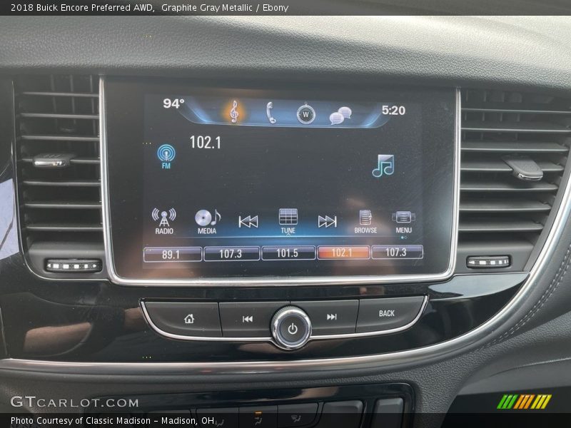 Graphite Gray Metallic / Ebony 2018 Buick Encore Preferred AWD