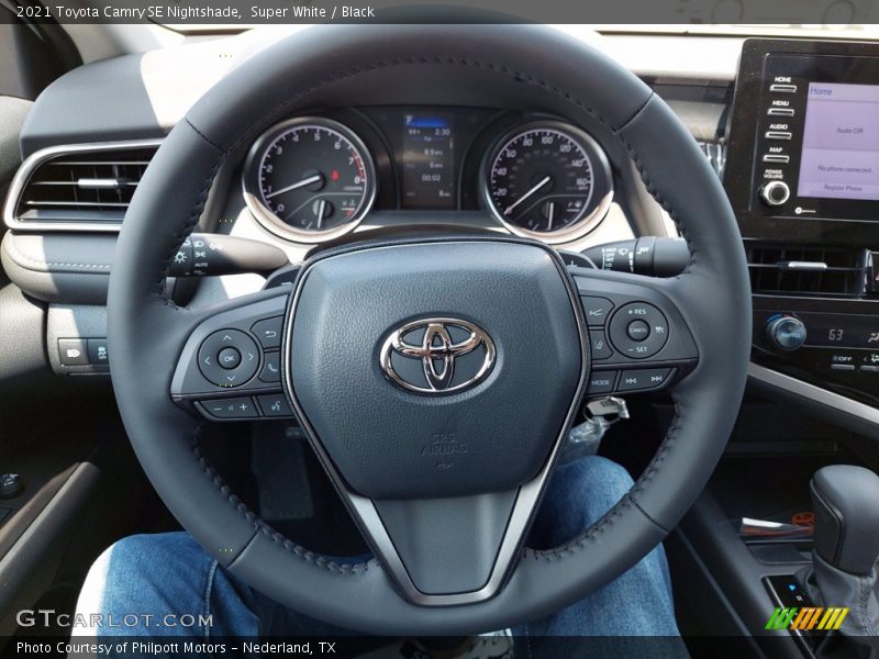 Super White / Black 2021 Toyota Camry SE Nightshade