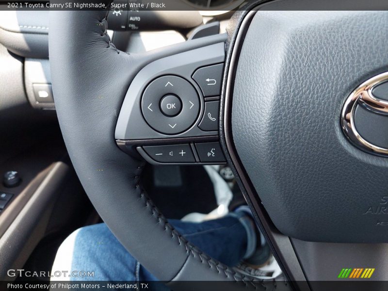 Super White / Black 2021 Toyota Camry SE Nightshade