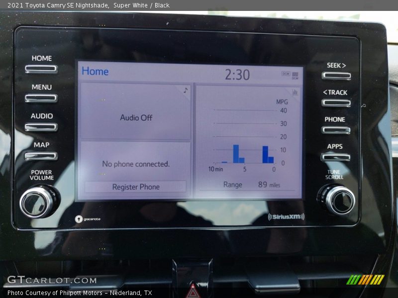 Super White / Black 2021 Toyota Camry SE Nightshade