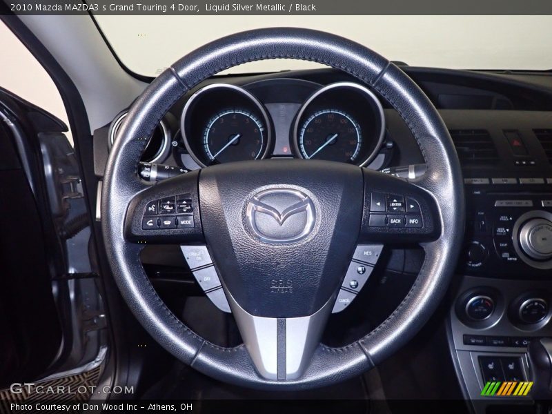 Liquid Silver Metallic / Black 2010 Mazda MAZDA3 s Grand Touring 4 Door